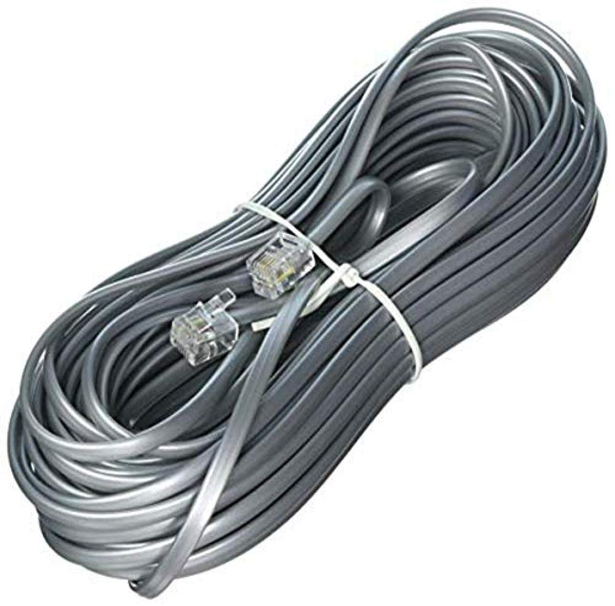 Monoprice Landline Telephone Cable - 50 Feet - RJ11(6P4C) Straight for Data : Electronics