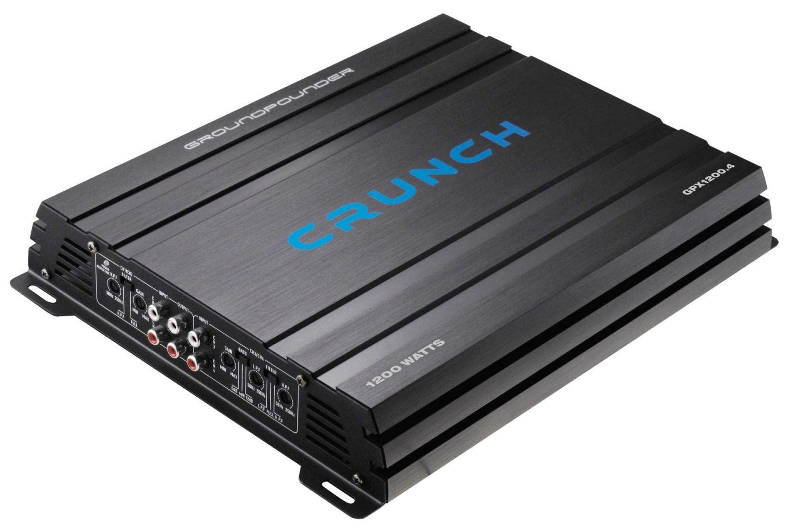 Crunch CBP 1000F | Flacher Subwoofer + 4-Kanal-Verstärker + kompletter Kabelsatz