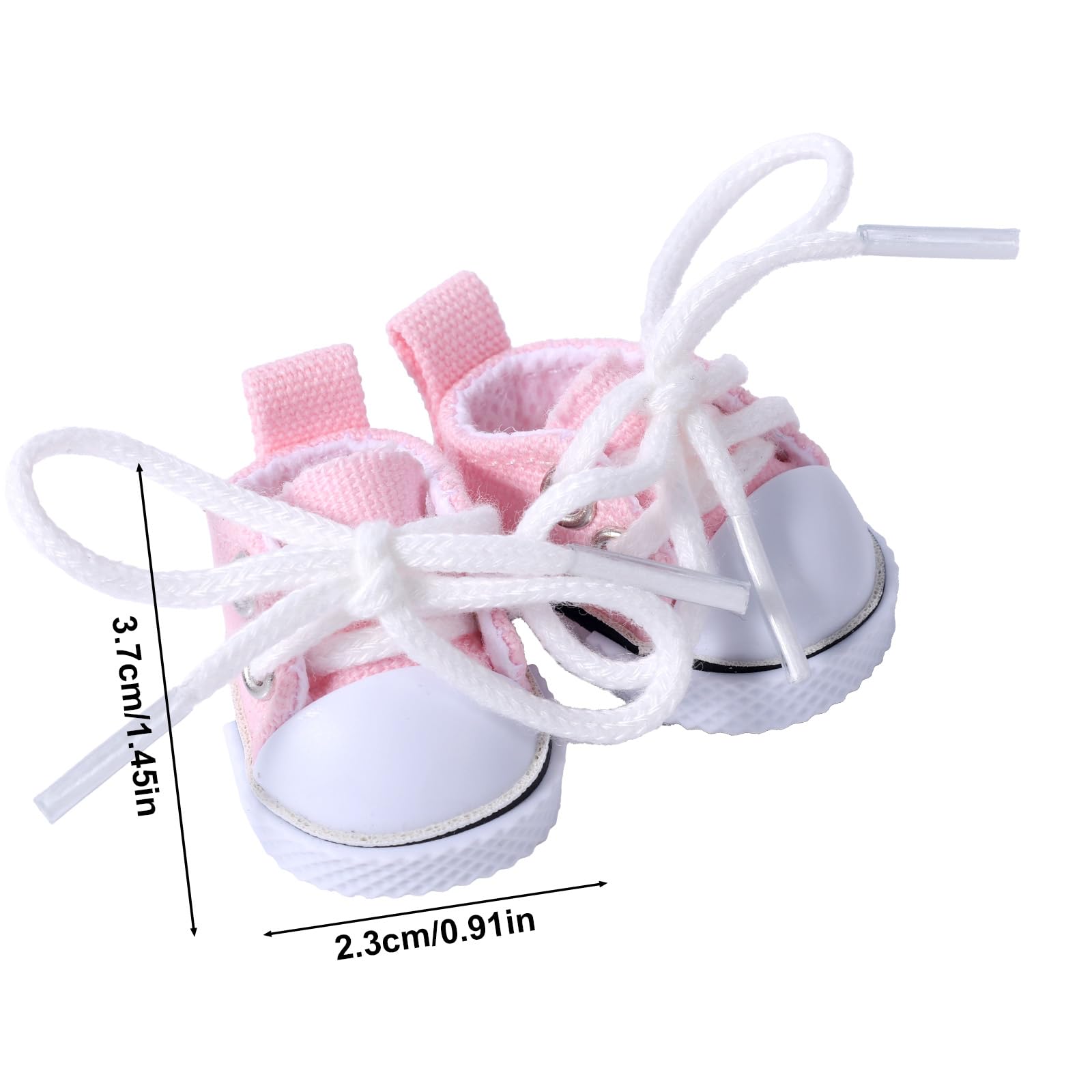 Mikovivi Scarpe di Tela per Bambole, Mini Scarpe Casual Kawaii Carine Accessori Vestiti di Giocattolo Peluche alla Moda per Bambole da 15 cm e 17 cm (Rosa)