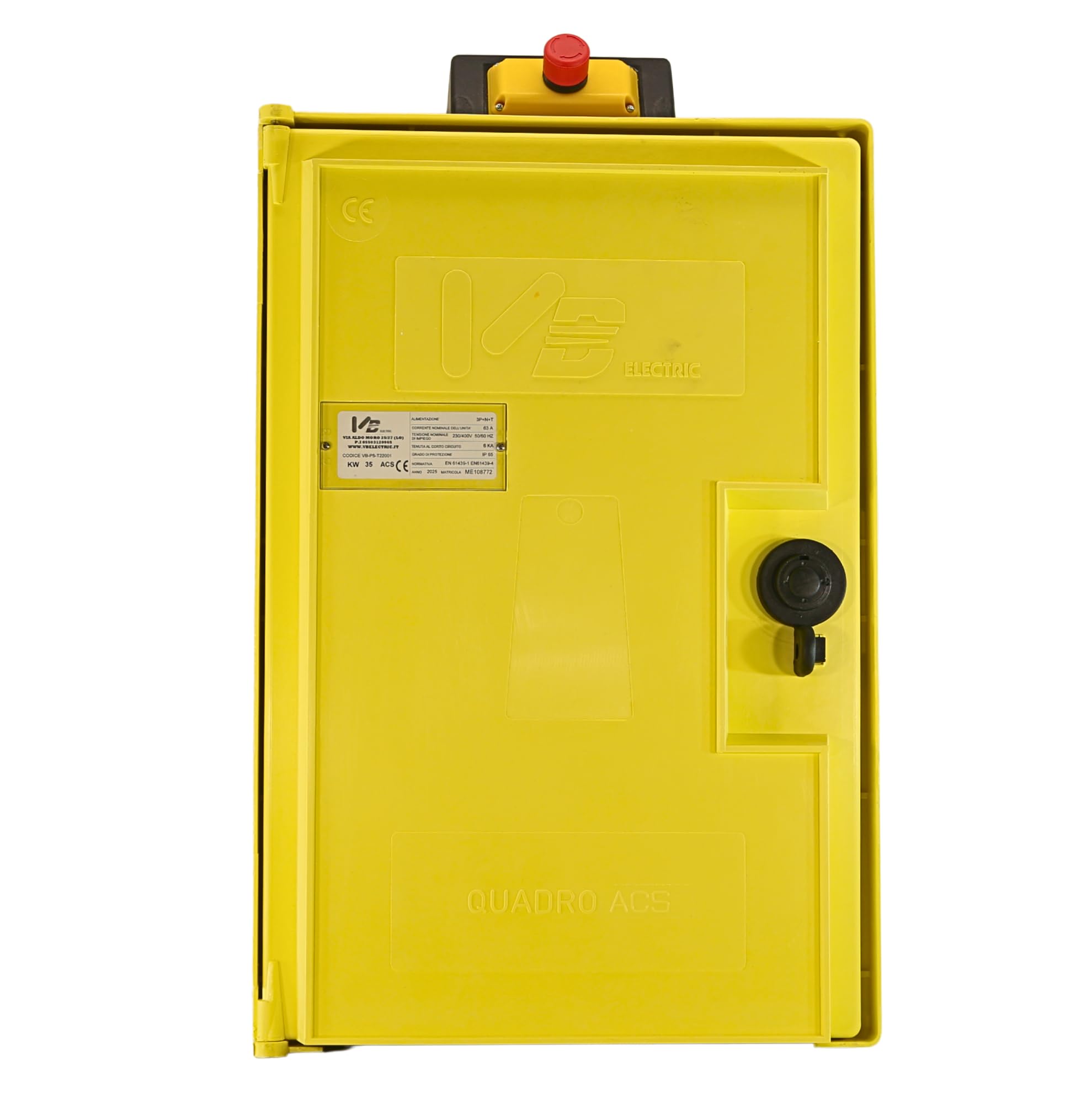 ELETTROWATT - Quadro Elettrico da Cantiere 63A 35kW IP65 – Prese Industriali CEE Antipolvere e Impermeabile 230V 3P+N+T Alta Resistenza, Sicurezza Garantita per Cantieri, Officine, Ambienti di Lavoro.
