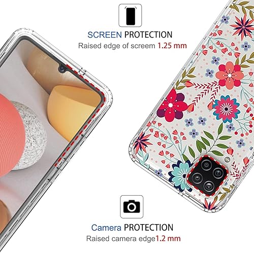 Miniatura 2 de Funda para Galaxy A42 5G, Samsung A42 5G Funda transparente para niñas, TPU suave 360, cuerpo completo, a prueba de golpes, híbrida, transparente,