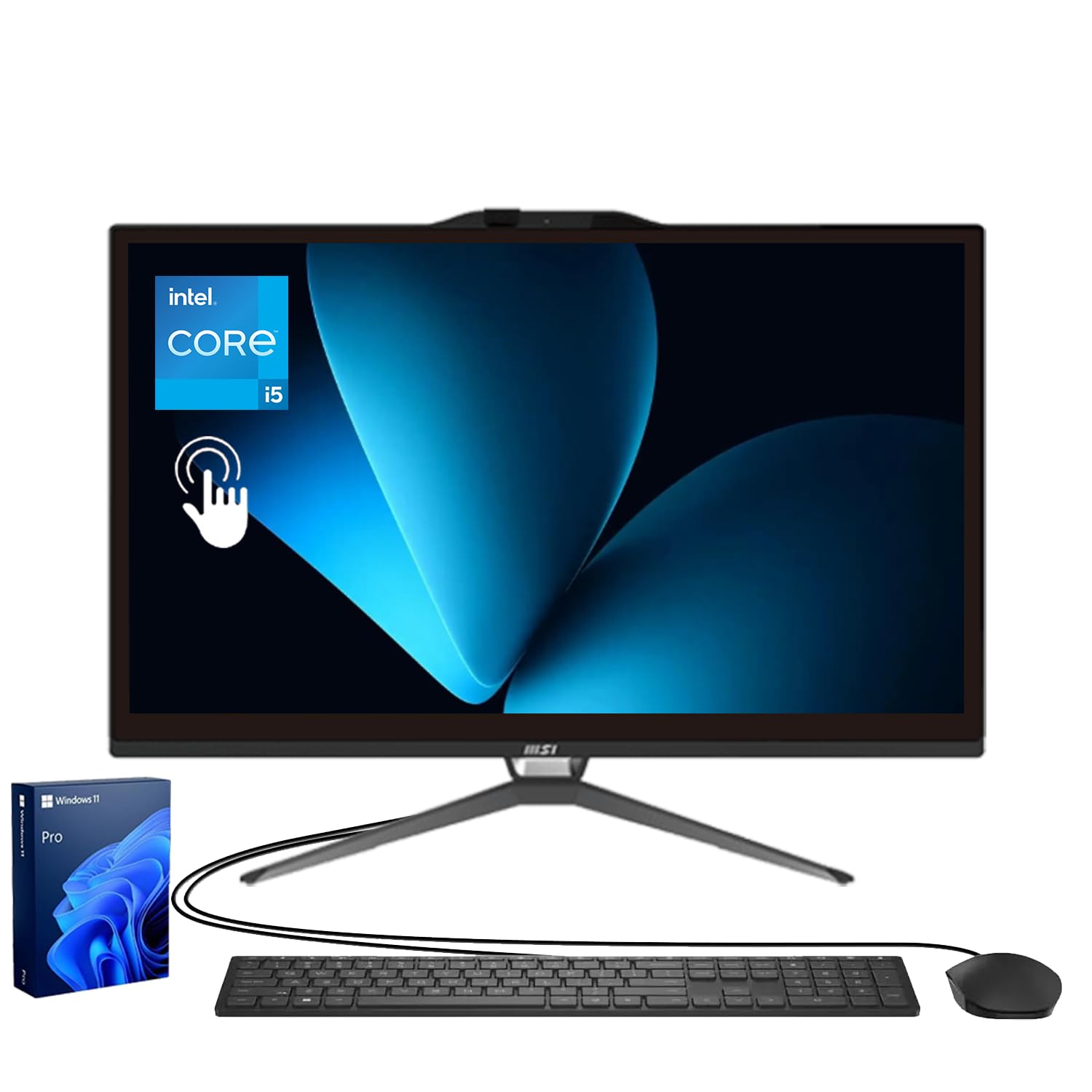 - PRO Business All-in-One Desktop, 21.5" FHD Eye Care Touchscreen, 14th Gen Intel 10-Core i5-14400, 16GB RAM, 512GB SSD, Webcam, Card Reader, HDMI, Dual LAN, Wi-Fi 6, Wired KB & Mouse, Win 11 Pro