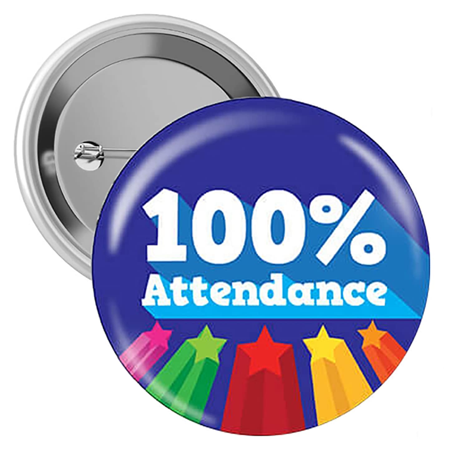 10 100% Attendance Award Childrens Pupils Smiley Motivational School Praise Teachers Reward Badges Primary Teaching Services