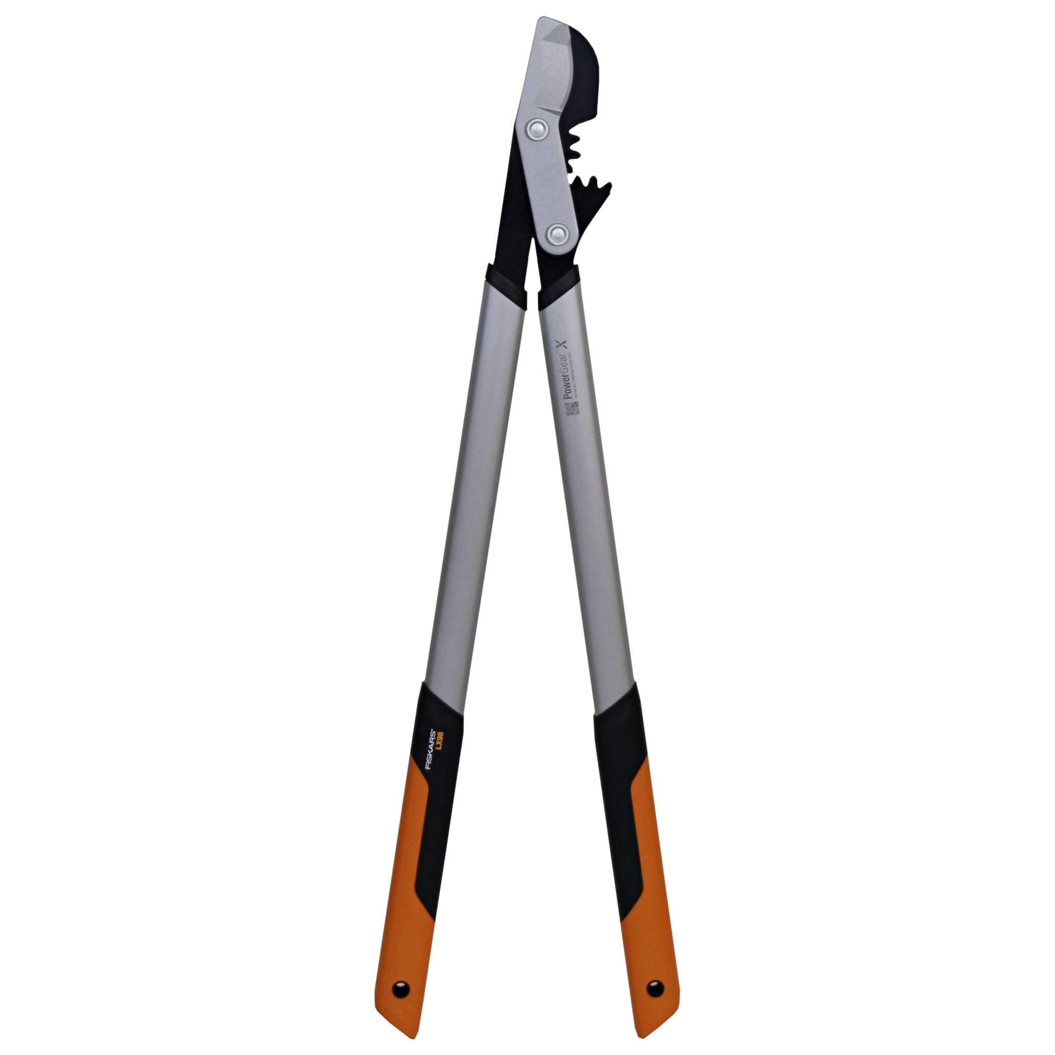 Fiskars PowerGear X Bypass-Getriebeastschere für frisches Holz, Länge: 80 cm, Schwarz/Orange, LX98-L & Handsäge für frisches Holz, Mit feststehendem Blatt, Sägeblattlänge: 33 cm, Schwarz/Orange, SW84