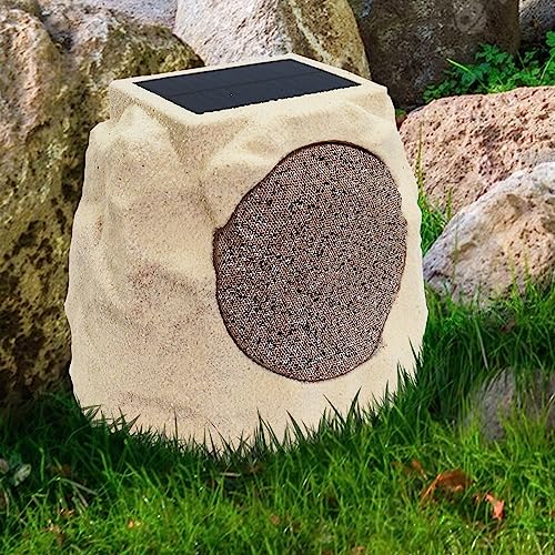 light to hope Rock Speakers Outdoor Waterproof,SolarPowered Bluetooth Portable Speaker