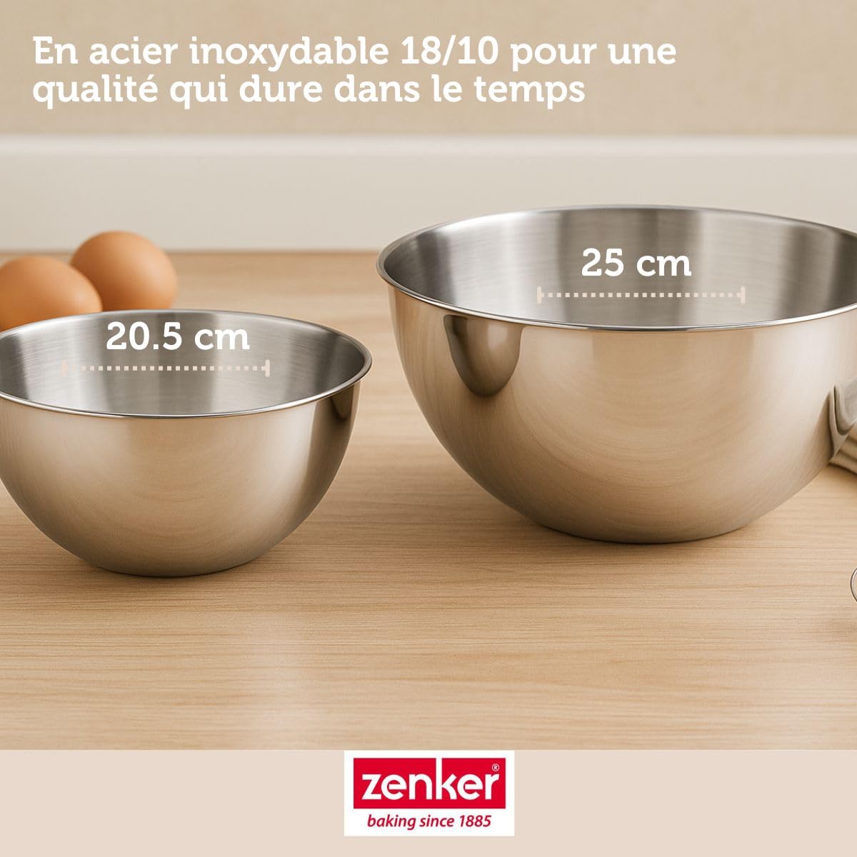 Zenker Set pâtisserie moule à quiche 28 cm avec bol, doseur et spatule