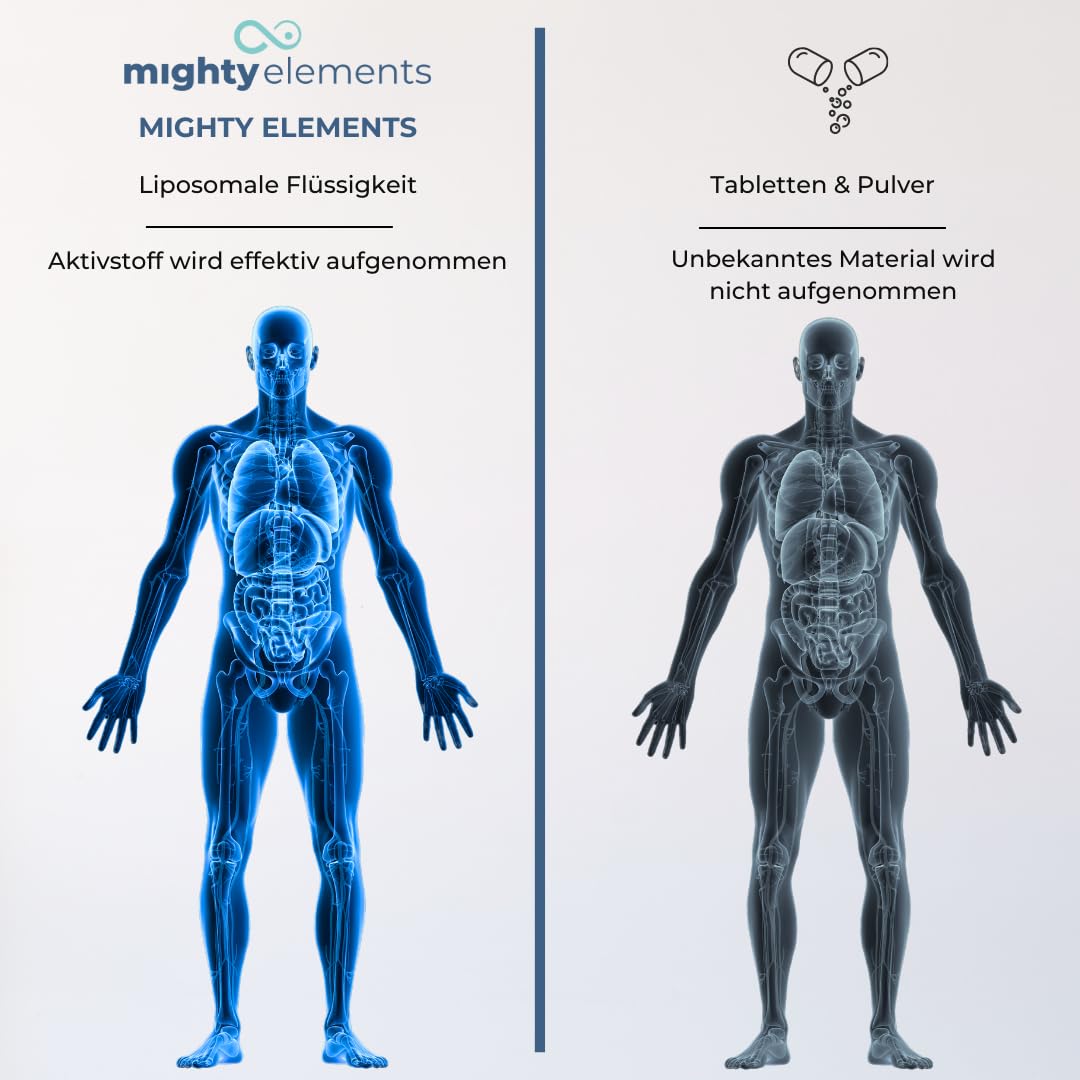 Mighty Elements - Liposomales Brokkoliextrakt - Hochdosiertes Sulforaphan - 400 mg - Orangengeschmack - 25 Portionen
