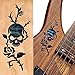 Inlaystickers Guitars & Bass - Rose & Skull - Black Pearl B-135RS-BP