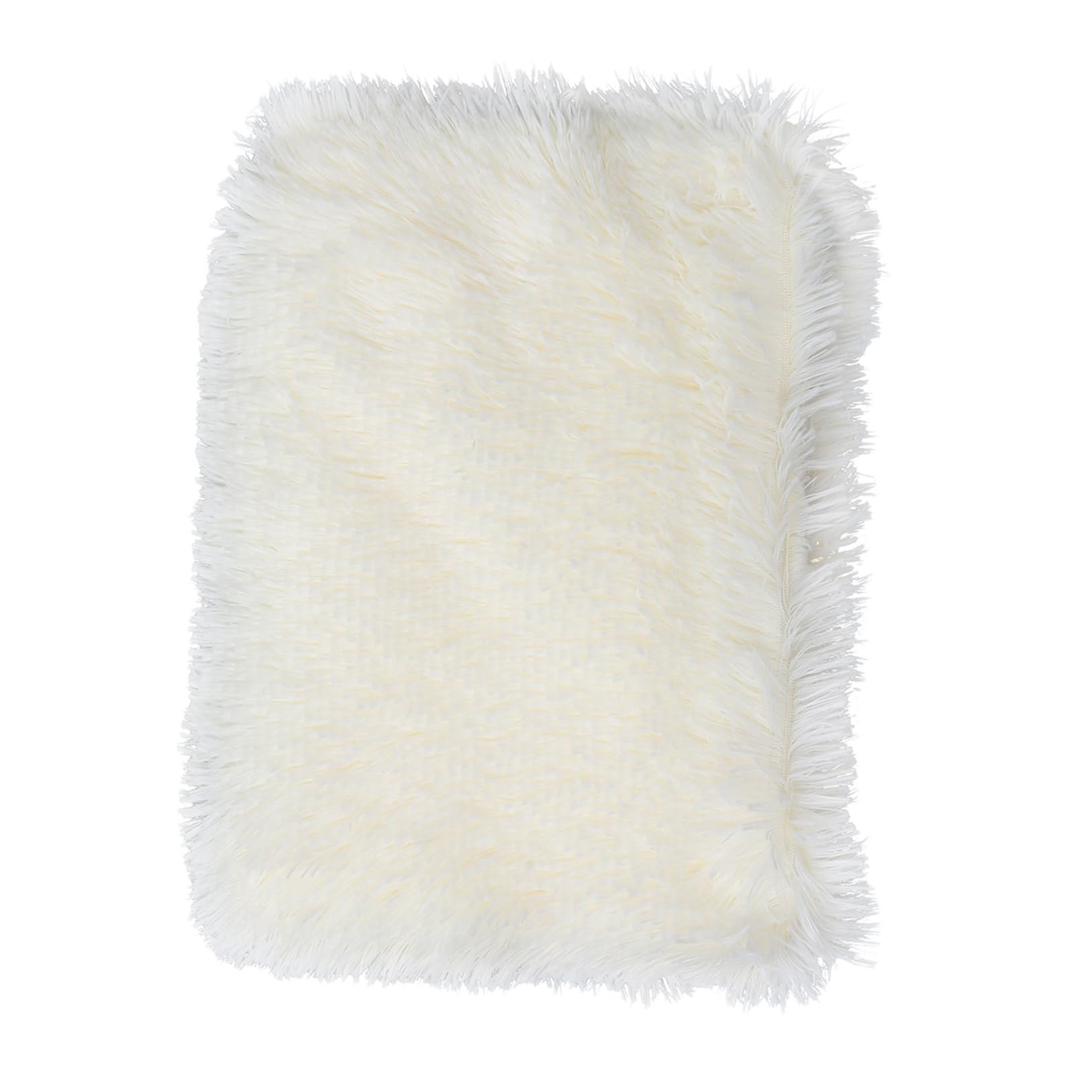 SUPVOX Coperta Peluche per Cani e Gatti, Cuscino lungo Doppio Strato Bianco