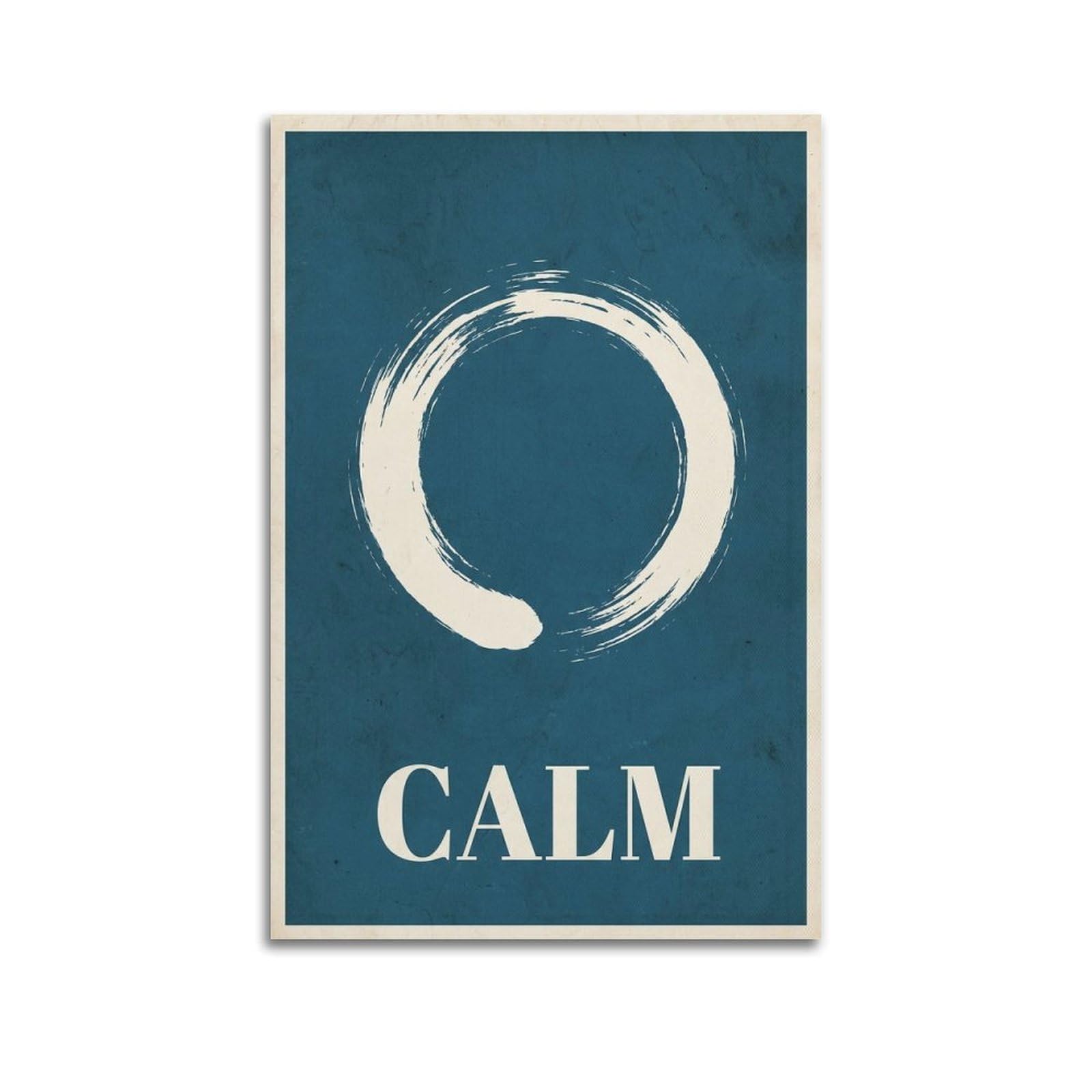 XKUGA Zen Circle Poster Calm Brush Stroke Meditation Serenity Healing Modern Decorative Canvas Prints - Ideal Wall Art for Family, Man Cave, Game Room, Boys & Girls Bedroom 20x30inch(50x75cm)