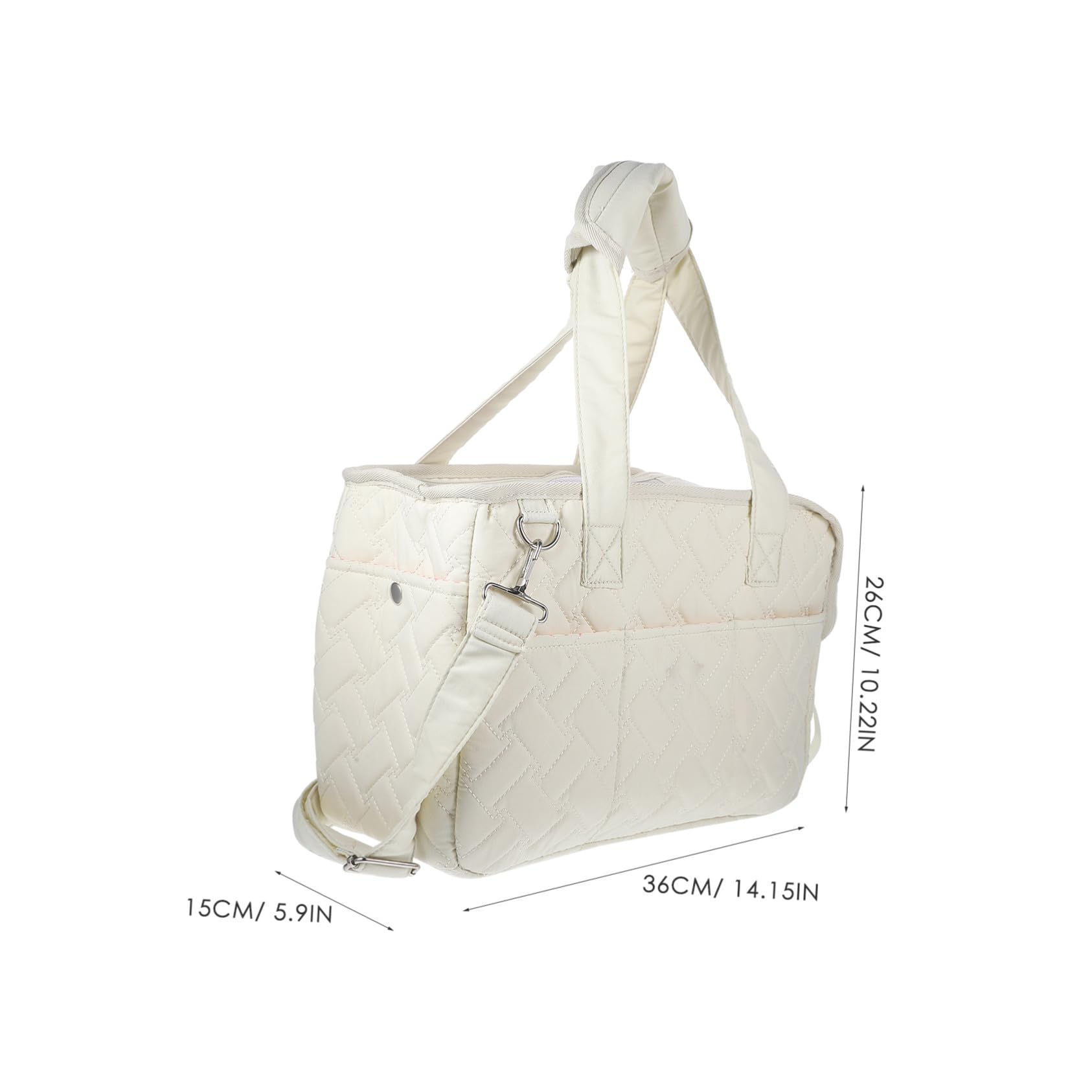Borsa per Trasporto Animali Portatile in Tela Beige per Gattini