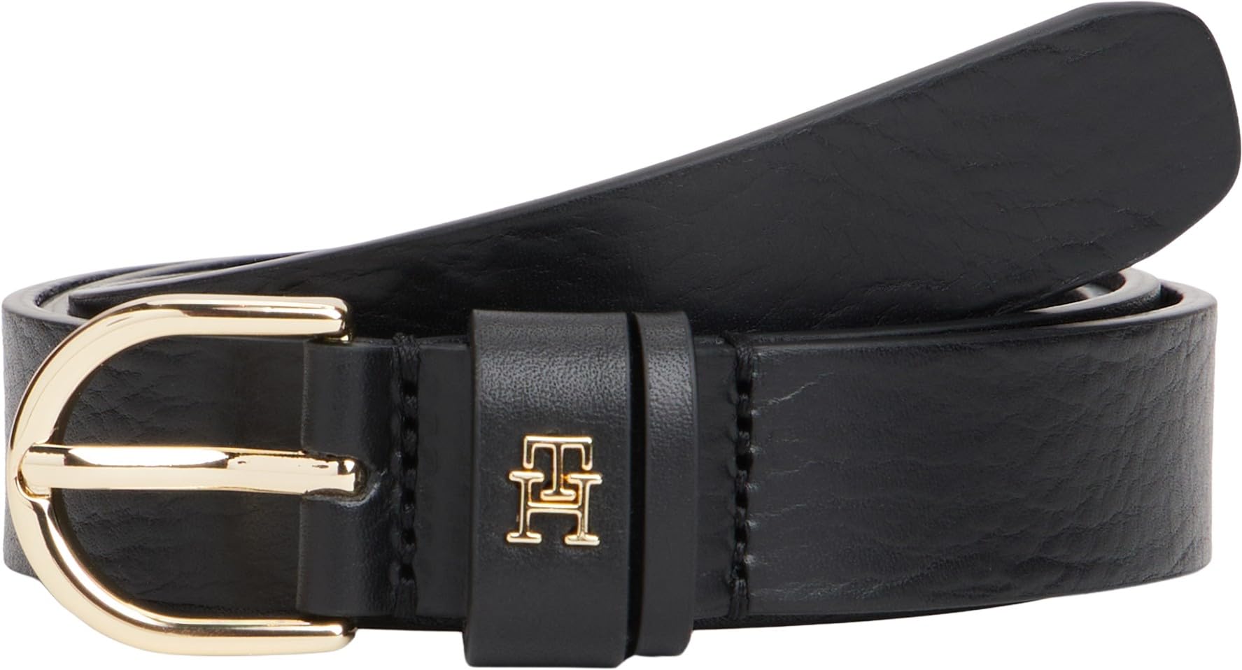 Tommy Hilfiger Women’s 2.5 cm Essential Effortless Leather Belt, Black (Black), 37.4 inches