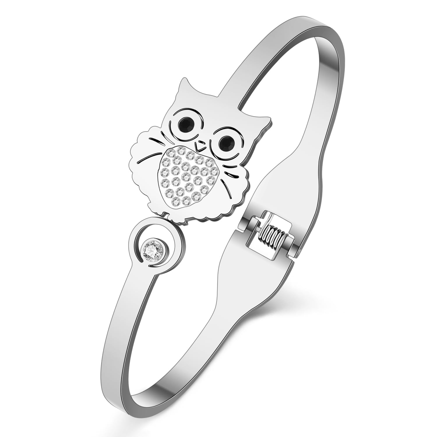 RAIDIN Gold Armreif Armband für Damen Mädchen Mom 18K Gold plattiert Edelstahl zierlich Strass Kristall süße Tiere Manschette Armbänder Modeschmuck für Geschenke Party Dekoration