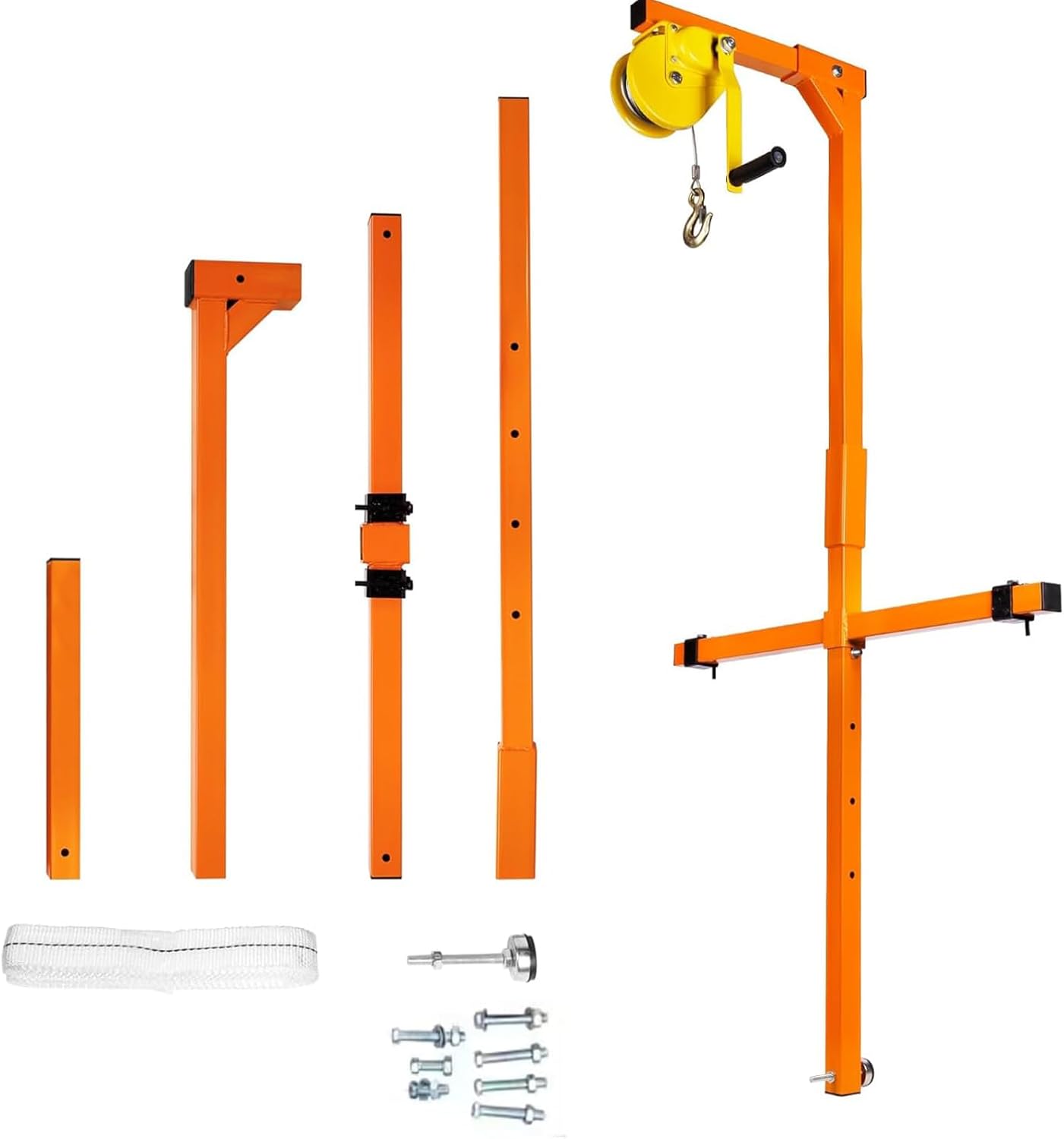Air Conditioning Installation Tool Set 30m Cable Hand Winch 330lbs Hoist Crane for Outdoor AC Unit Mounting Perfect for HVAC Professionals and DIY Enthusiasts,20M/65Feet