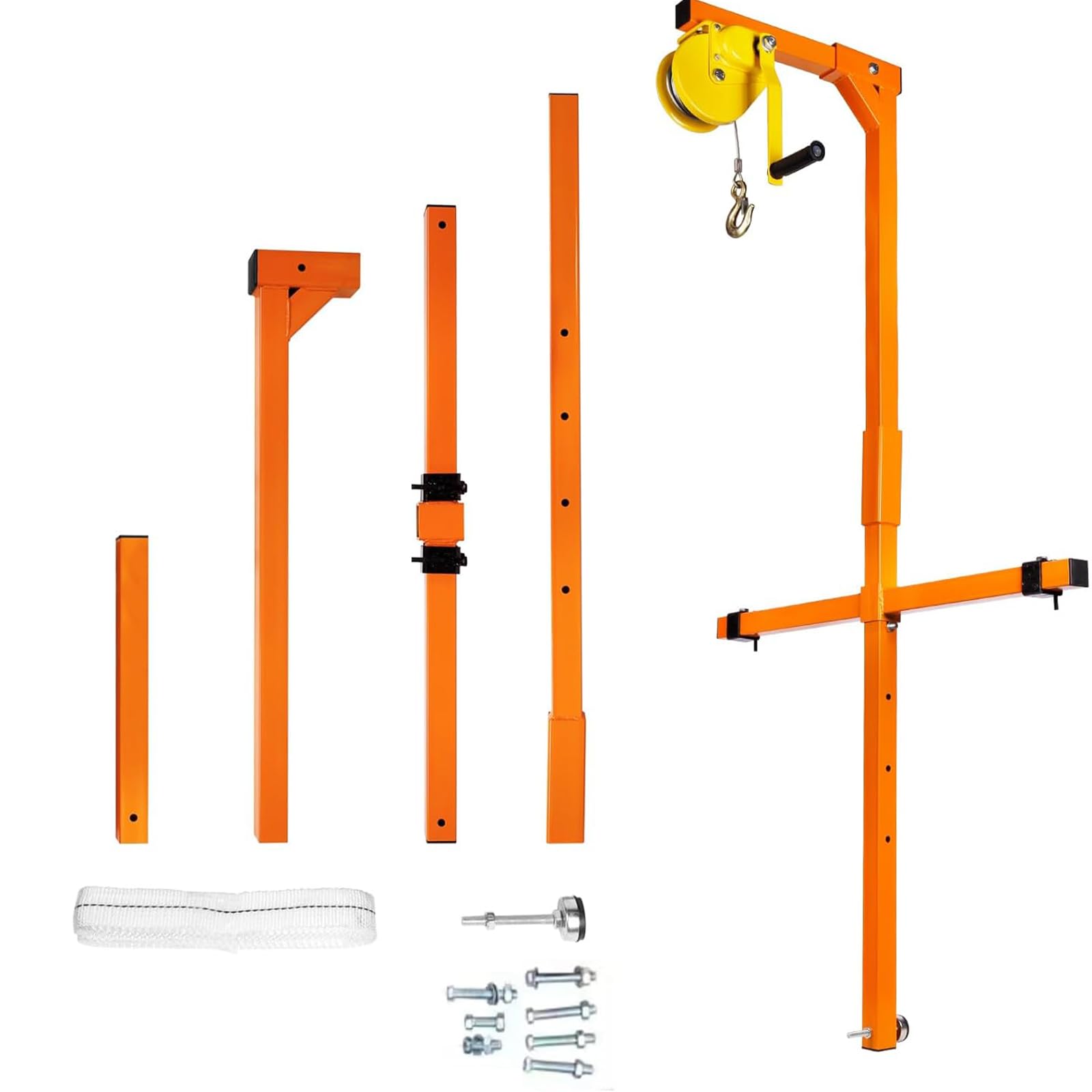 Kit verricello ad alta capacità per installatore d'aria - Sollevamento e installazione senza sforzo per unità esterne con corda Heavy-Du - Ideale per professionisti