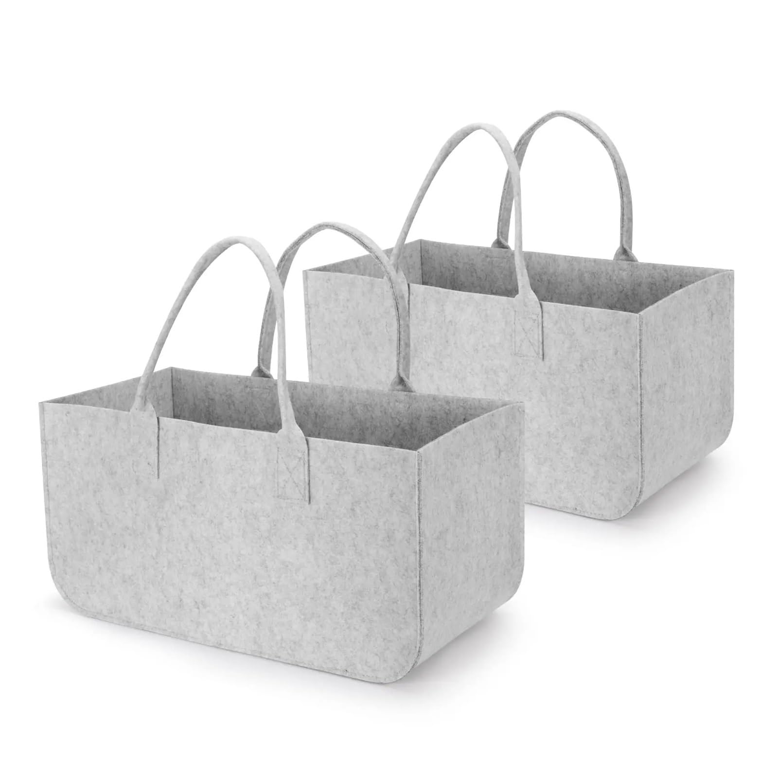Faltbarer Großer Korb-Filztaschen-Shopper For Brennholz-Filztasche Für Outdoor Trips, Picknick