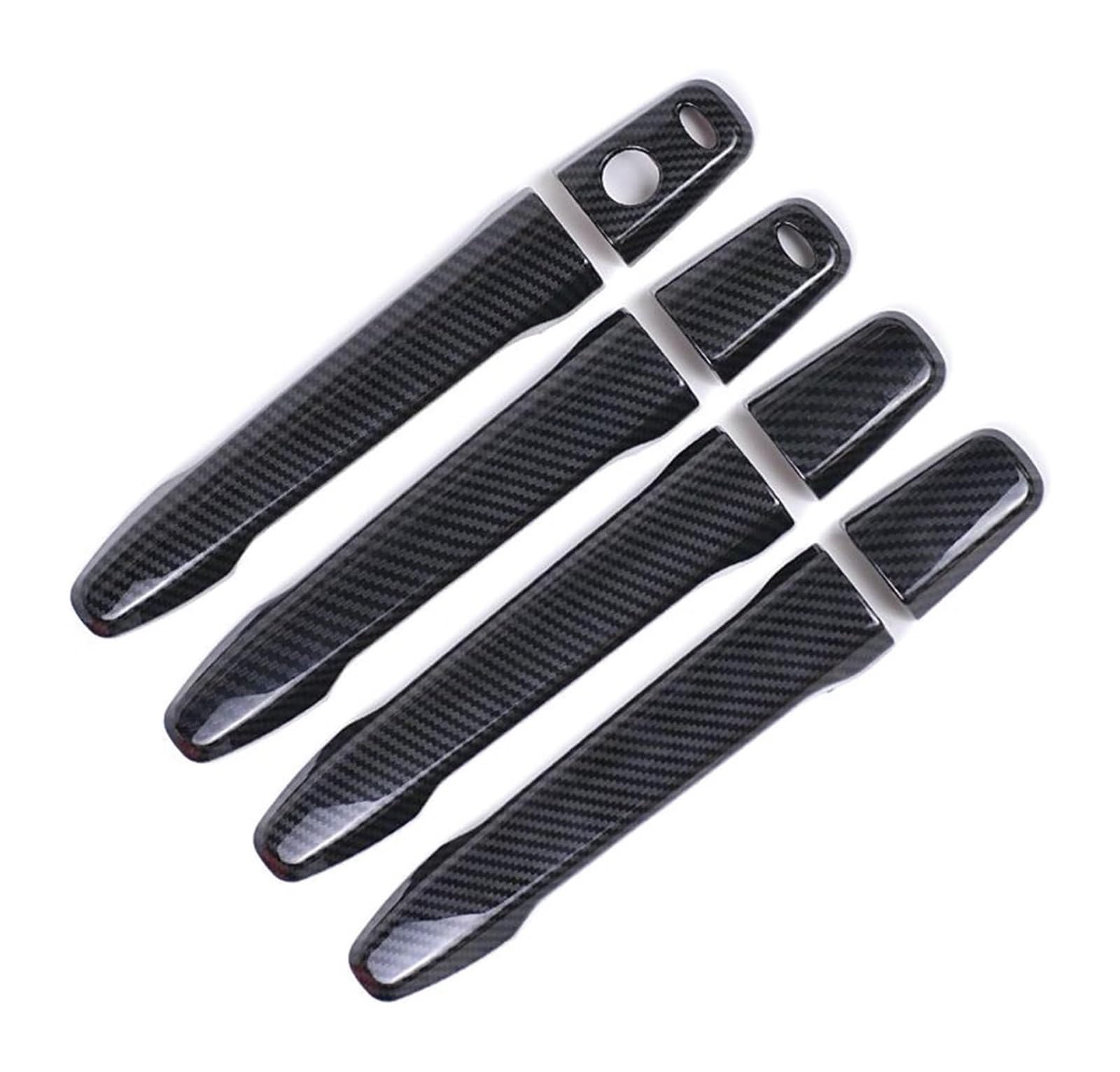 Hckclmbmzw Style 2 For C-Crosser 2007-2016 Chrome Carbon Fiber Car Door Handle Covers Door Handle Cover(Style 2)