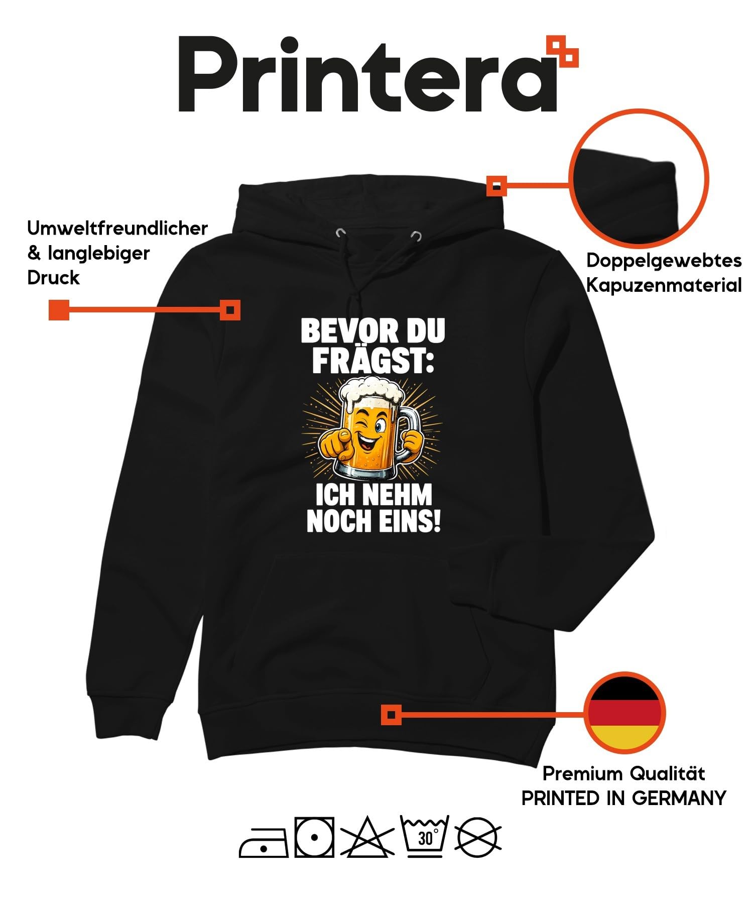 Bevor du fräst Ich nehm Statement Hoodie