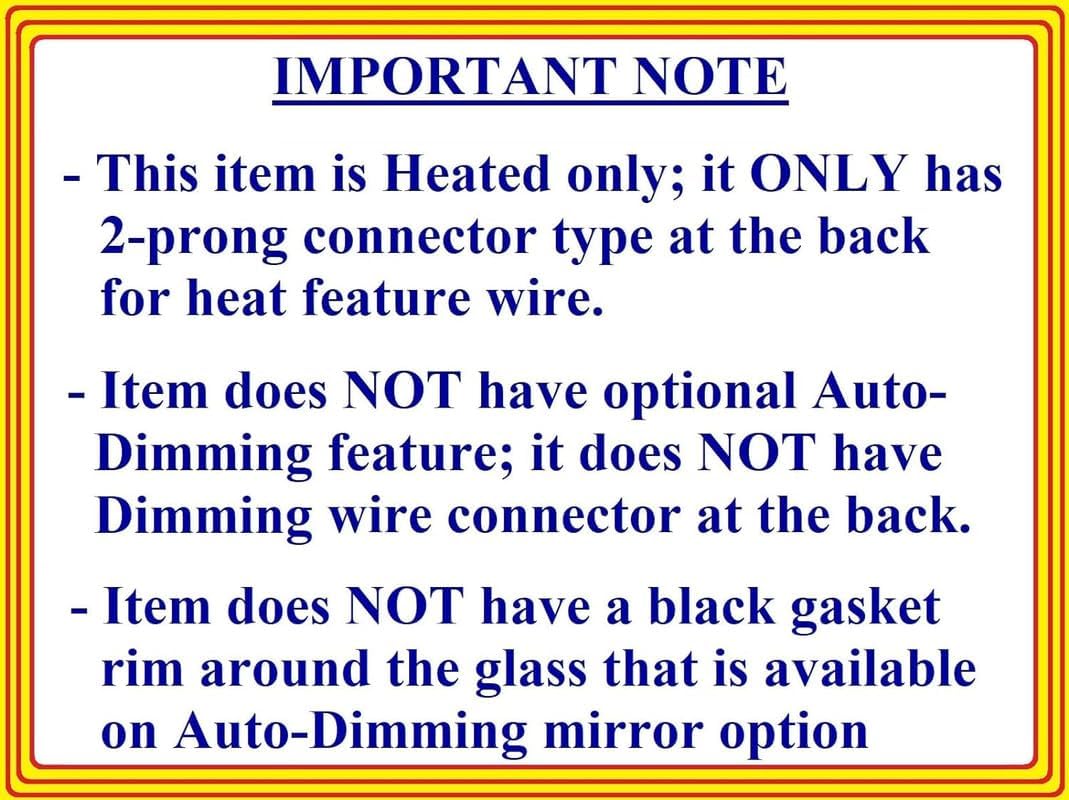 New Convex Heated Mirror Glass with Backing Plate for 2015-2020 ACURA TLX Passenger Side View Right RH