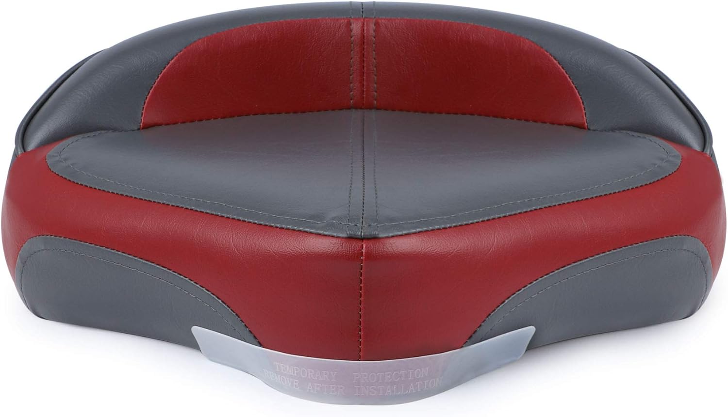 NORTHCAPTAIN Casting Boat Seat, Marine Grade Vinyl Universal Pro Casting Deck Seat for Fishing Jon Bass Boats,Charcoal/Wine Red