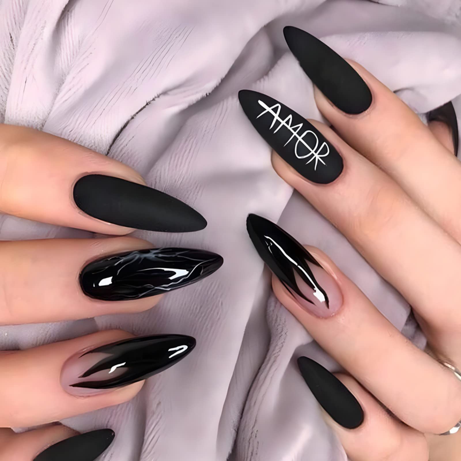 JUSTOTRY 24 Pcs Glossy Milky and Pink Solid Press on Nails Short Designs,False Nails Oval,French Almond Stick on Nails for Women and Teens,Pretty Fake Nail for Girls Nail Art — view 30