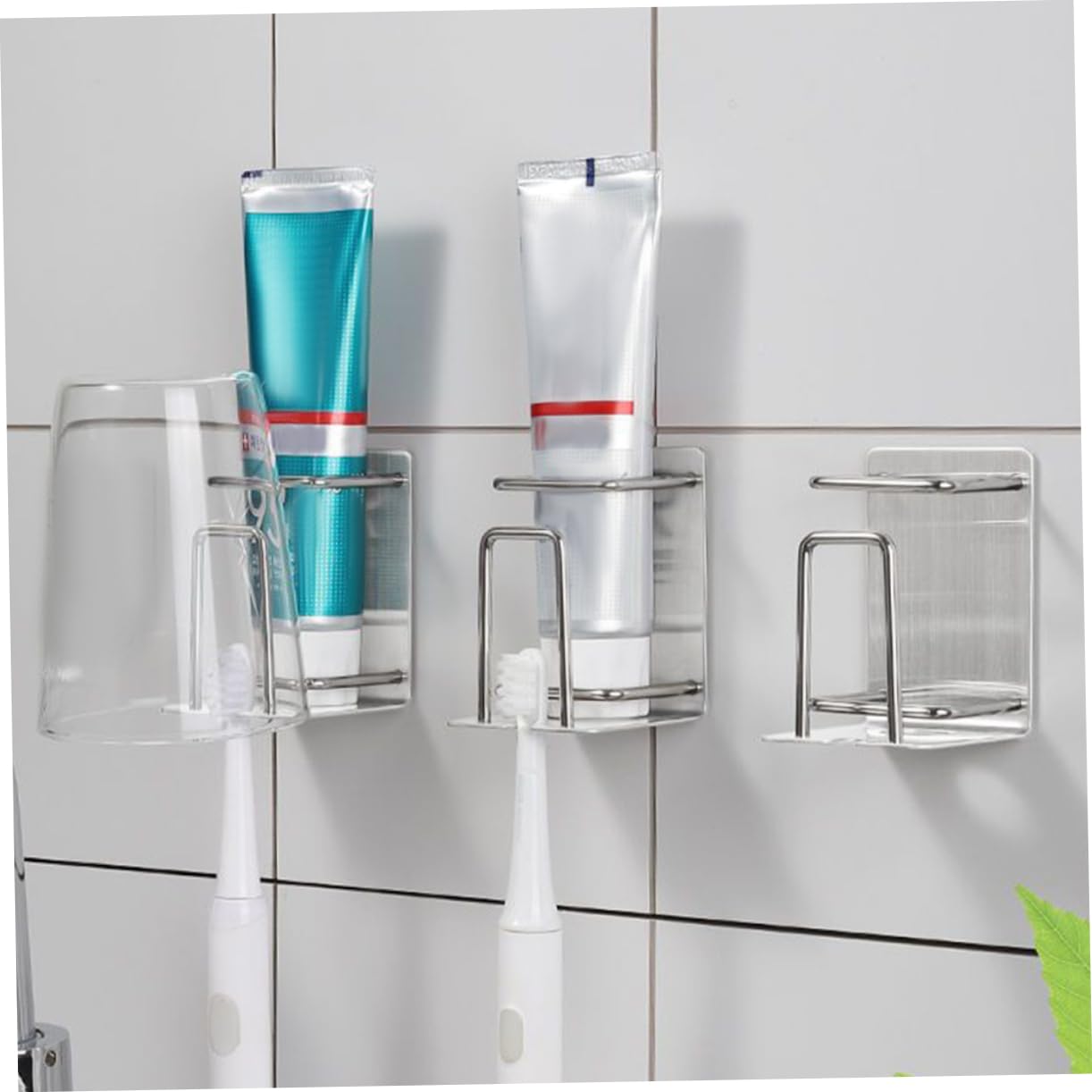 MAGICLULU 3 Piezas Soporte para Tazas de Enjuague bucal Dibujos Animados de Soporte de Cepillo de para Cepillo de portavasos Toothbrush Holder Organizador de baño