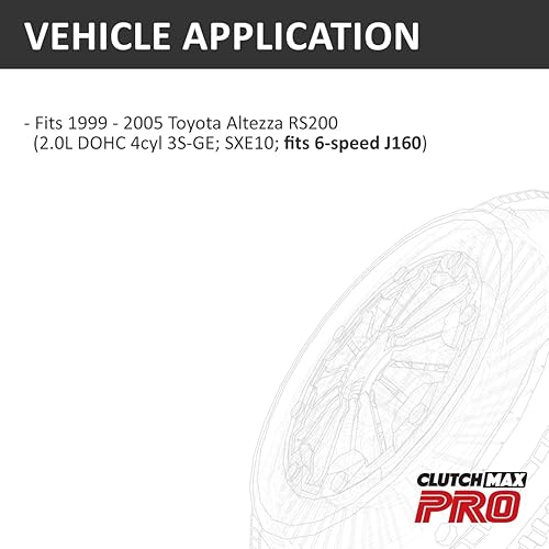 Miniatura 2 de ClutchMax Pro Performance Chromoly - Volante de embrague compatible con Toyota Altezza RS200 2001 2002 2003 2004 2005 2.0L 3S-GE SXE10 de 6