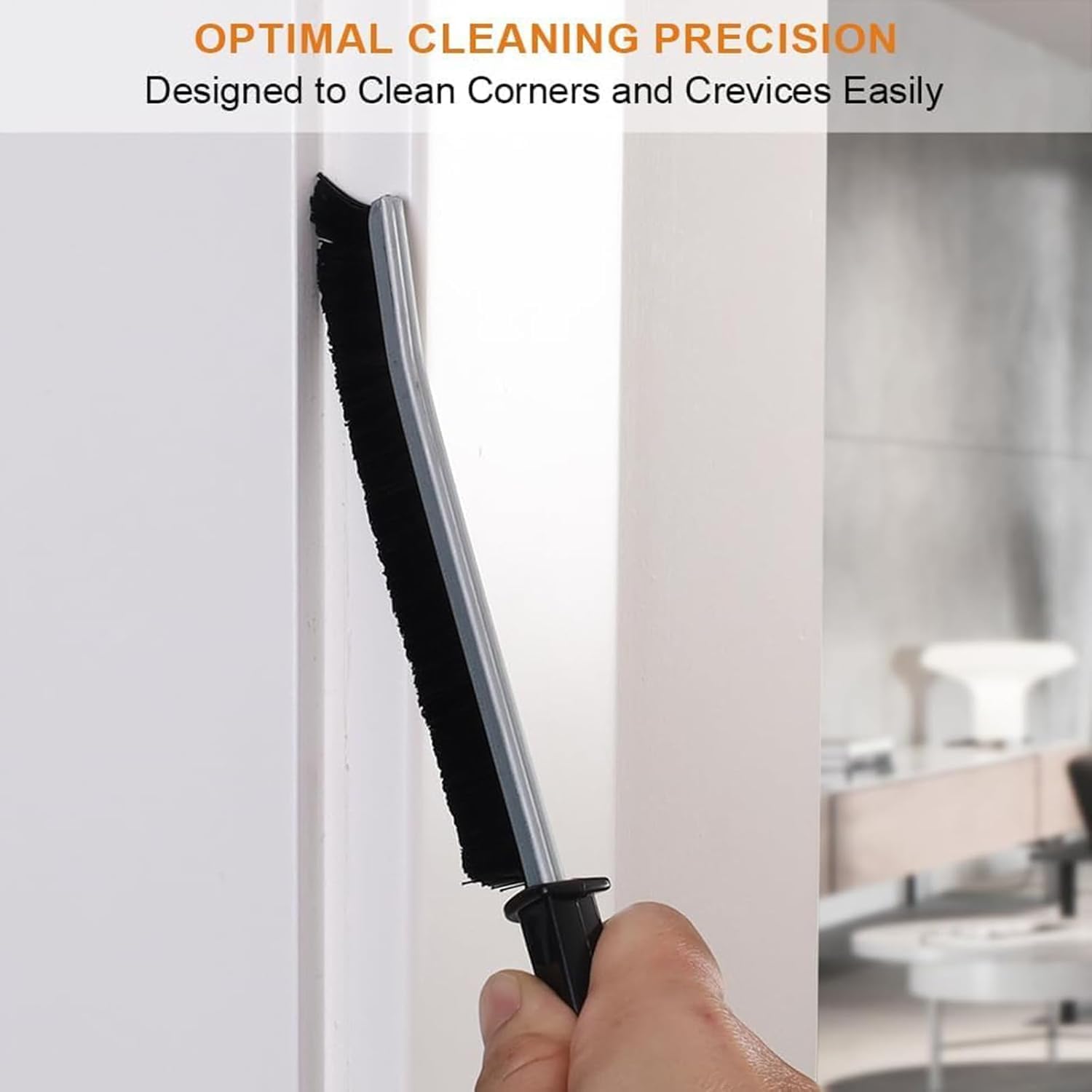 BizBee Hard Bristle Crevice Cleaning Brush - Cleaning Tools for Household Use, Multifunctional Gap Cleaning Supplies for Kitchen, Bathroom, Toilet, Window, Vehicle, Faucets, Grout, Home (4 PCS) 1