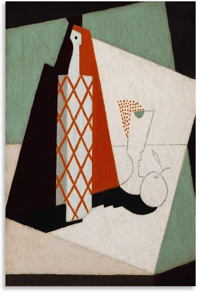 ZZYGGN GMGSW Bottle of Orange Wine by Le Corbusier Poster Abstract Wall Art Retro Canvas Painting Le Corbusier Prints for Home Picture Decor 40x60cm Frameless