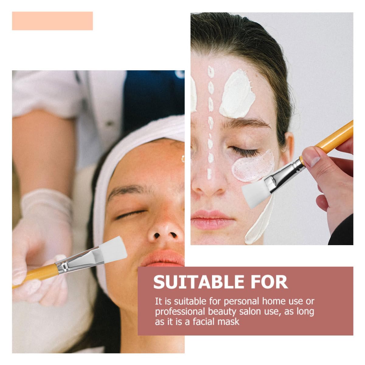 Set Pratica e Facile da Trasportare Ciotola per Maschera Viso in Legno Colore Casuale con Pennello e Spatola per Uso Professionale in Saloni di Bellezza e Viaggi