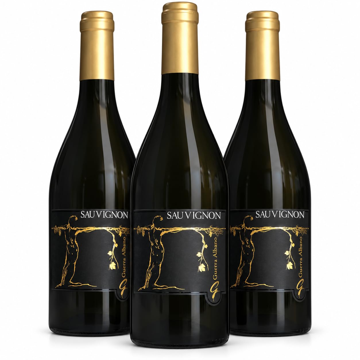 Guerra Albano Sauvignon 2024 Friuli Colli Orientali DOC | Vino Bianco Secco Friulano | Confezione 3 Bottiglie da 750