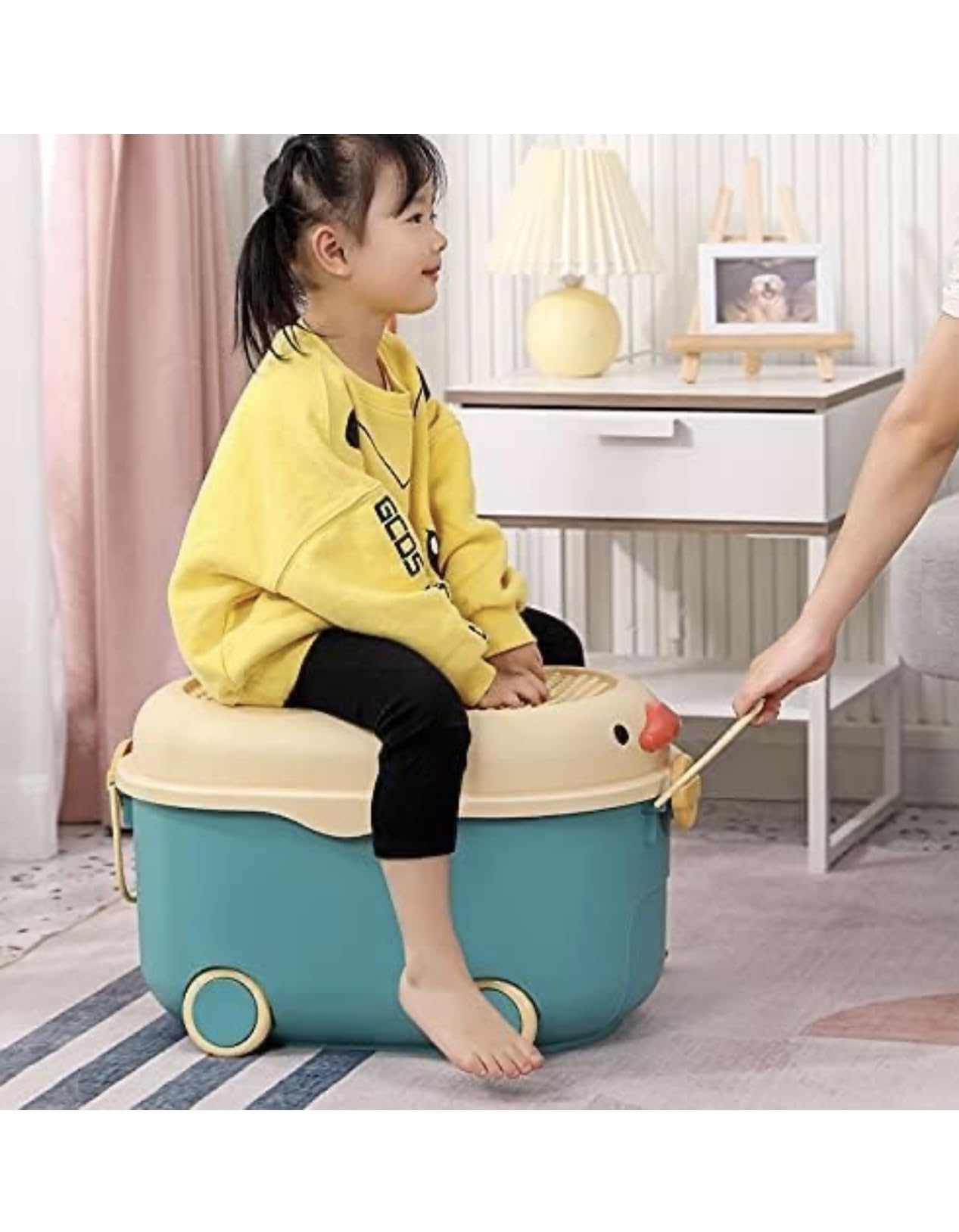 richtots Premium storage box pet treat container kids mini toys collapsible storage bins plastic toy storage basket Toy Organizer plastic storage containers Adorable Toy Holder Baby 3