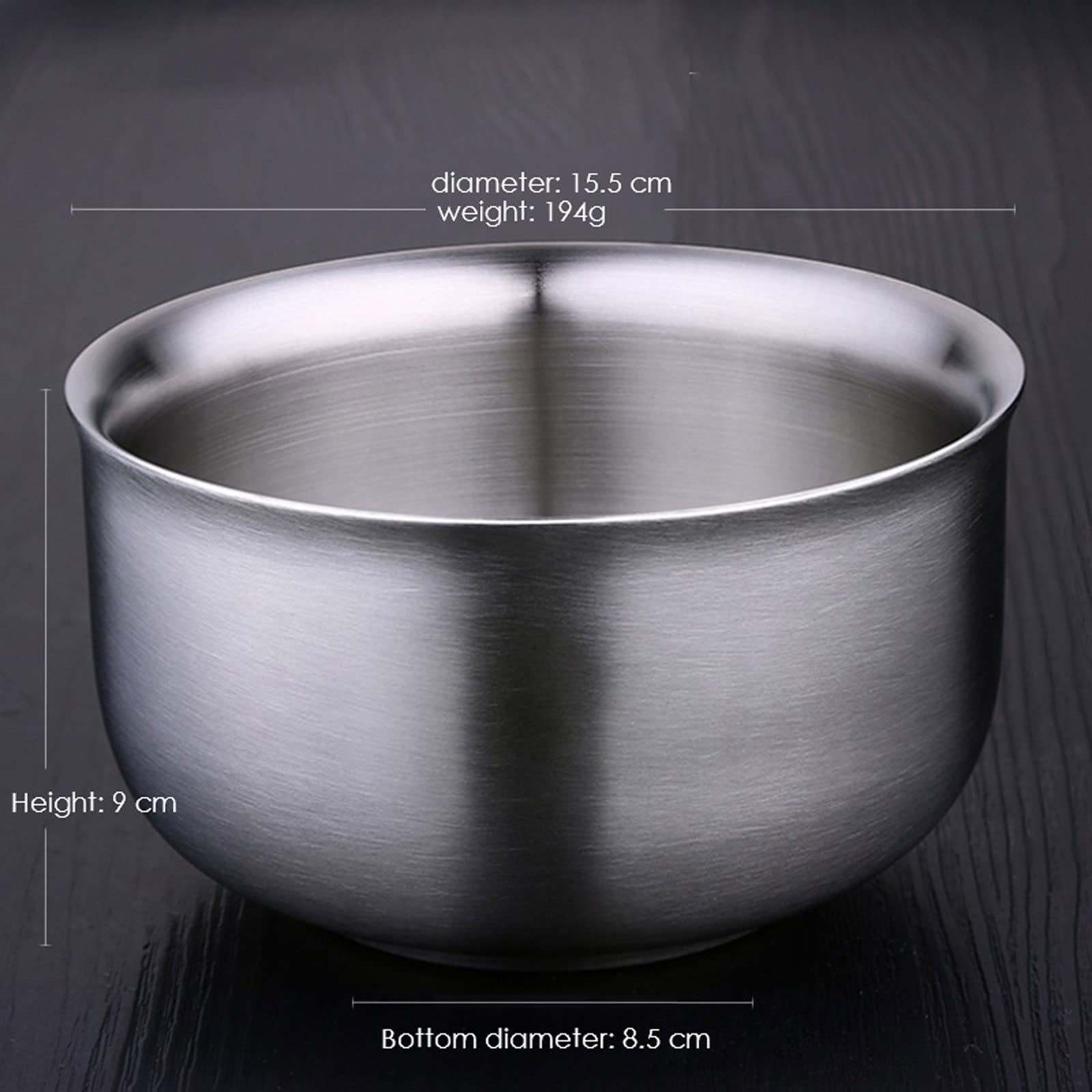 Miski do sałatek miska ze stali nierdzewnej podwójny odporny na oparzenia pojemnik na żywność ryż salaterka ramen makaron instant miska na zupę metalowa