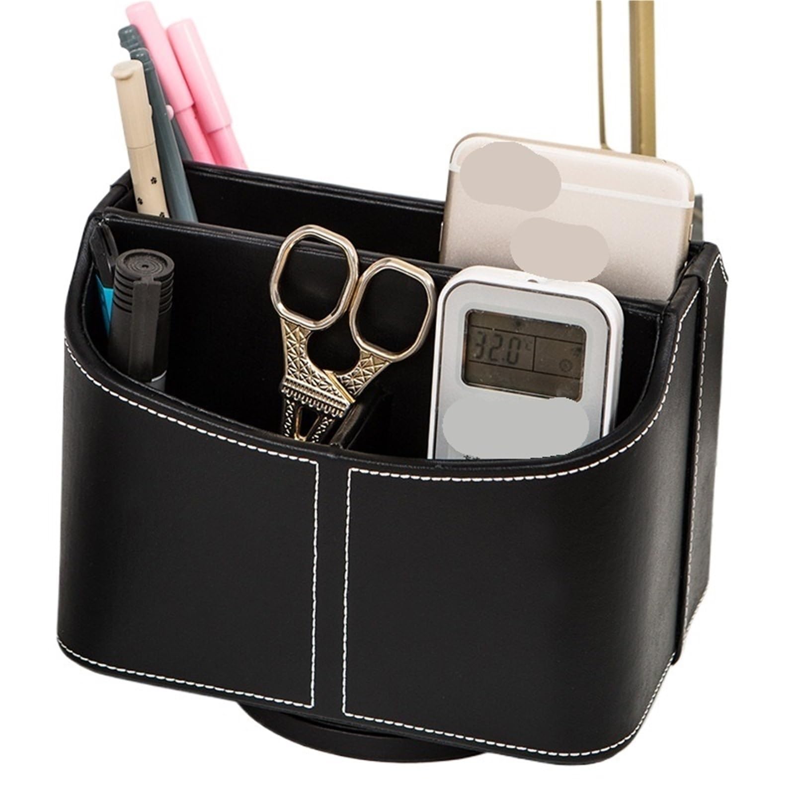 XUCZHAI Multifunctional Desktop Stationery Storage Box Cosmetics Entrance Key Change(STYLE E Black)