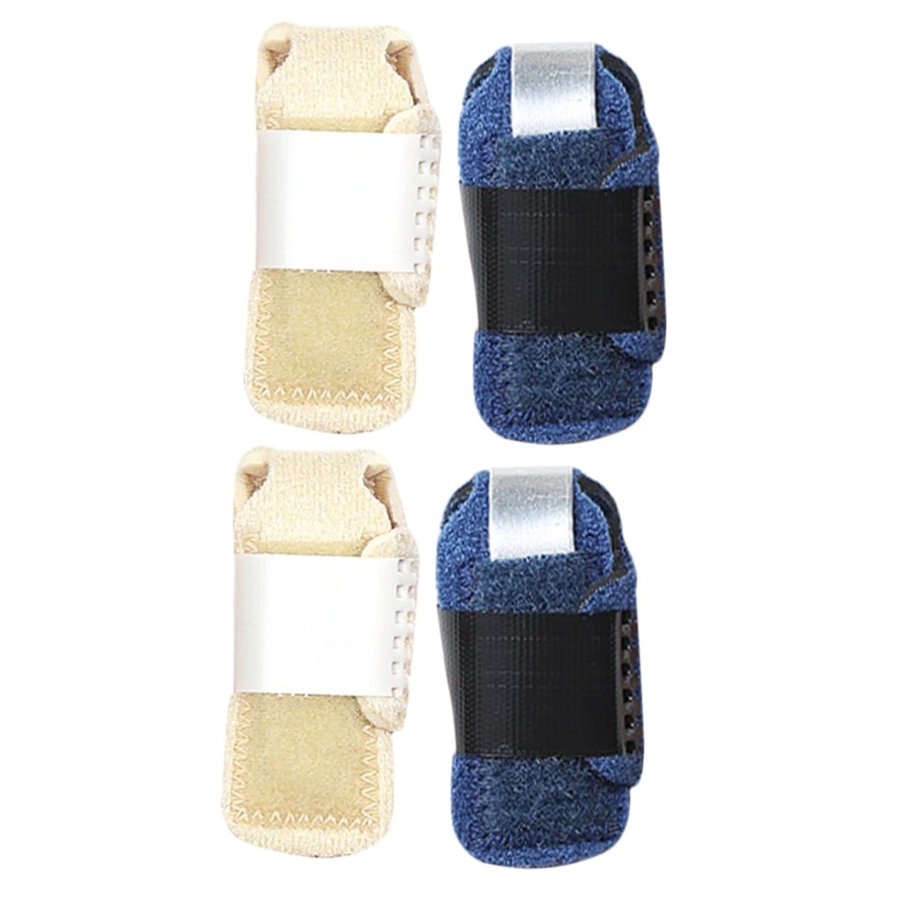 NOLITOY 2sets Toe Sprain Protector Finger Tape Thumb Splint Right Hand Finger Straightener Toe Stabilizer Splints for Straightening Fractured Toe Strap Blue Accessories Aluminum 2pcs*2