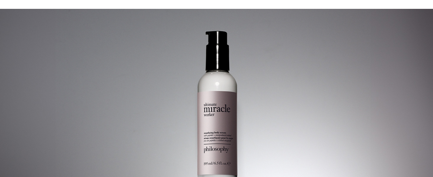 philosophy ultimate miracle worker resurfacing body serum - with retinol, hyaluronic acid & peptides - clinically proven to immediately double skin's moisture and reduce crepiness - 6.5 fl oz