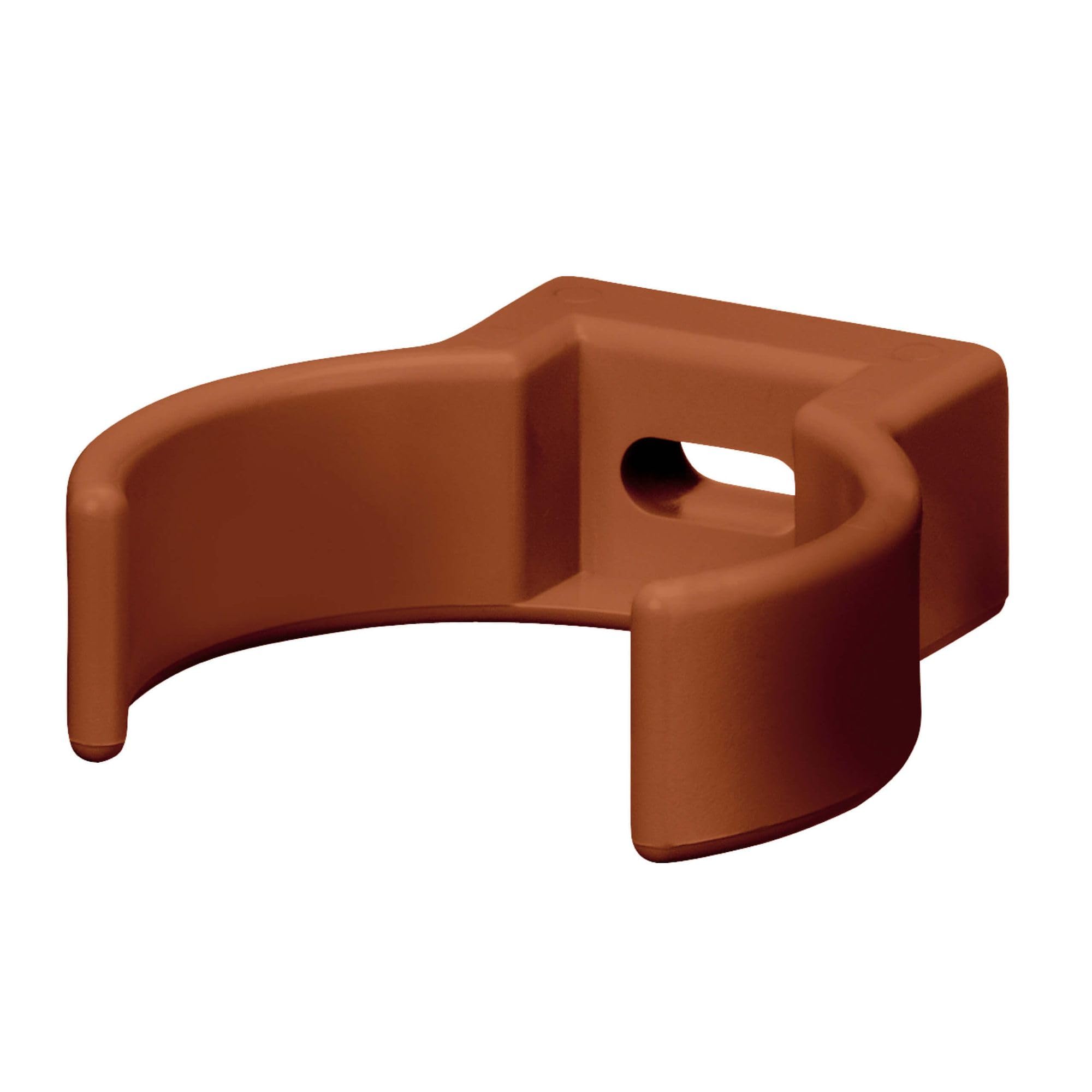 INEFA Pipe Clip, PVC-U 50mm, Brown Downpipe Clip, Gutter Accessories, Easy Installation, Made in Germany