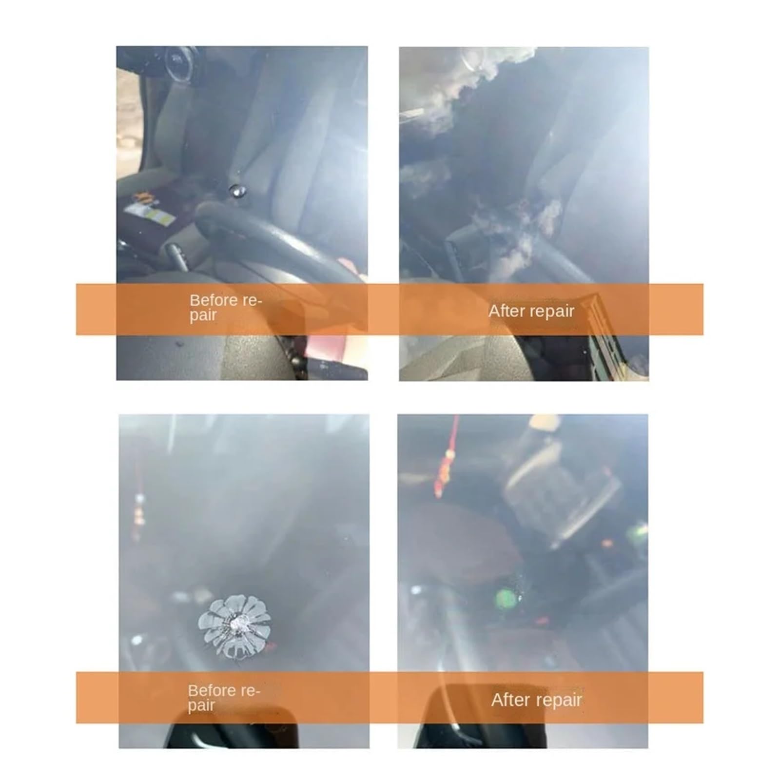 Kit de reparación de parabrisas, herramienta de reparación de grietas de vidrio con bomba de inyección de vacío para parabrisas de coche, espejo y reparación de ventanas