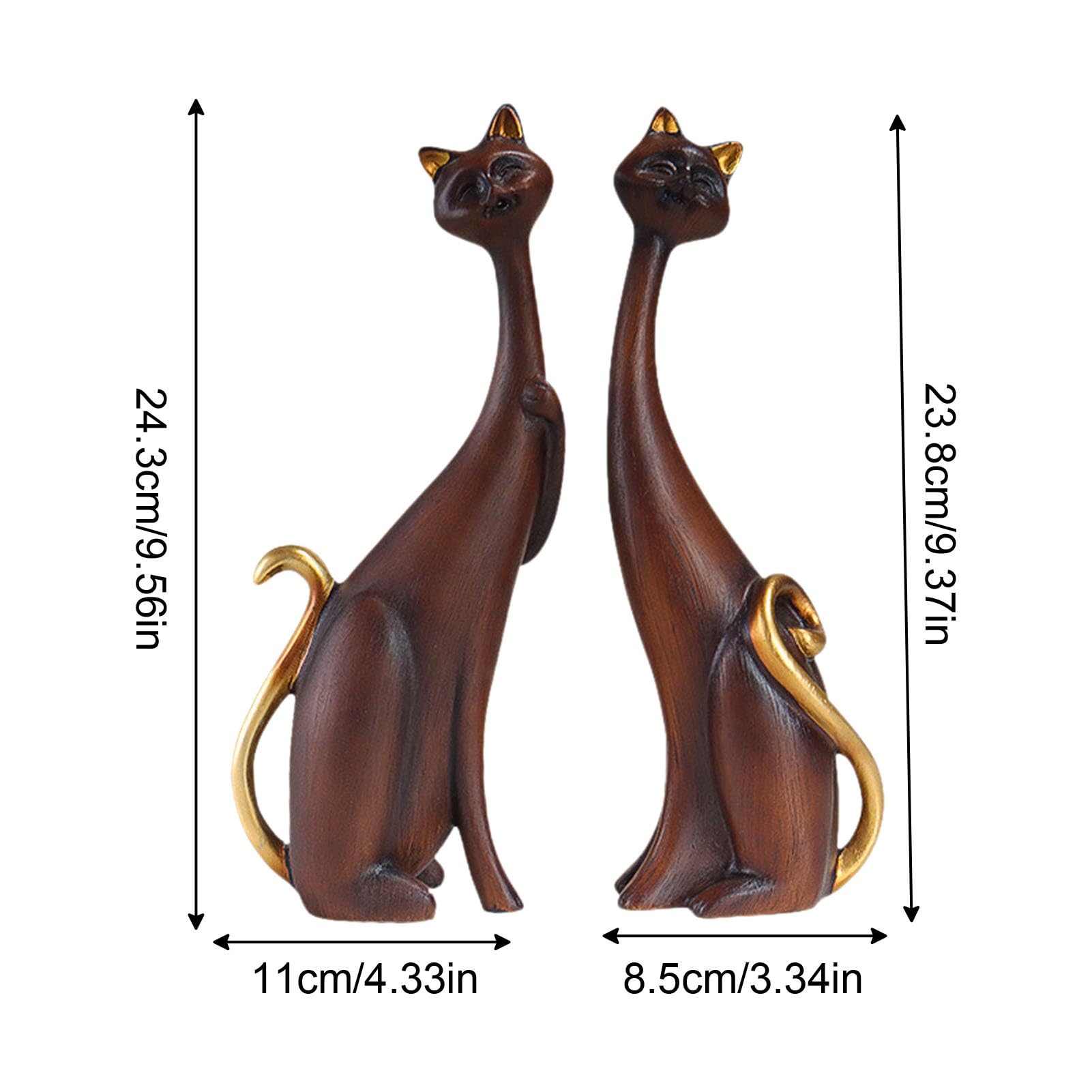 Amazon.co.jp: 抽象アート猫の像、油絵猫の像2個、猫の置物、抽象猫の