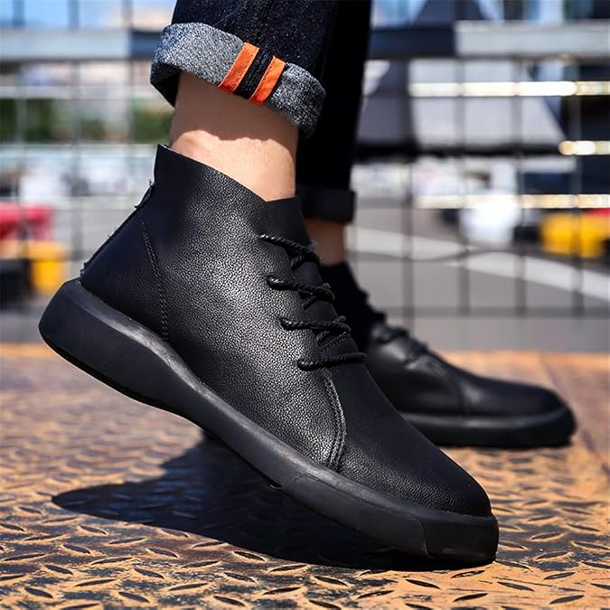 LEADER SHOW Men's Classic Chukka Boot Casual Lace Up Dress Shoes Ankle Desert Boots