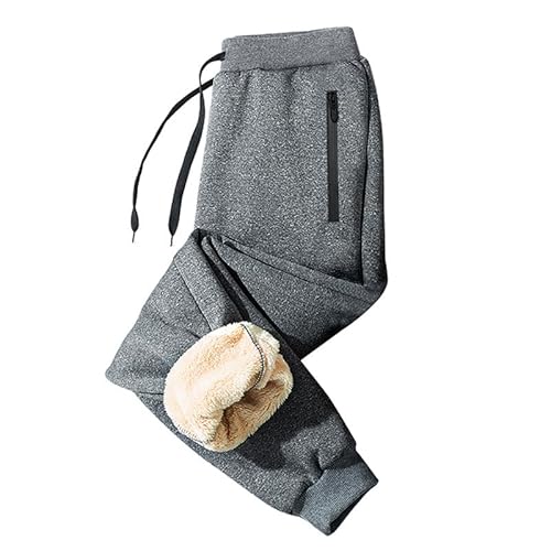 [LIFESHINE] スウェットパンツメンズイージーパンツ 裏ボア付きカジュアルズボンスウェットパンツアウトドアウェア極暖 パンツ ファスナーポケット付きメンズ 裏起毛 暖かい防寒ルームウェア 裏ボアスラックスプレゼントギフト(ファスナー付き灰3XL)のサムネイル