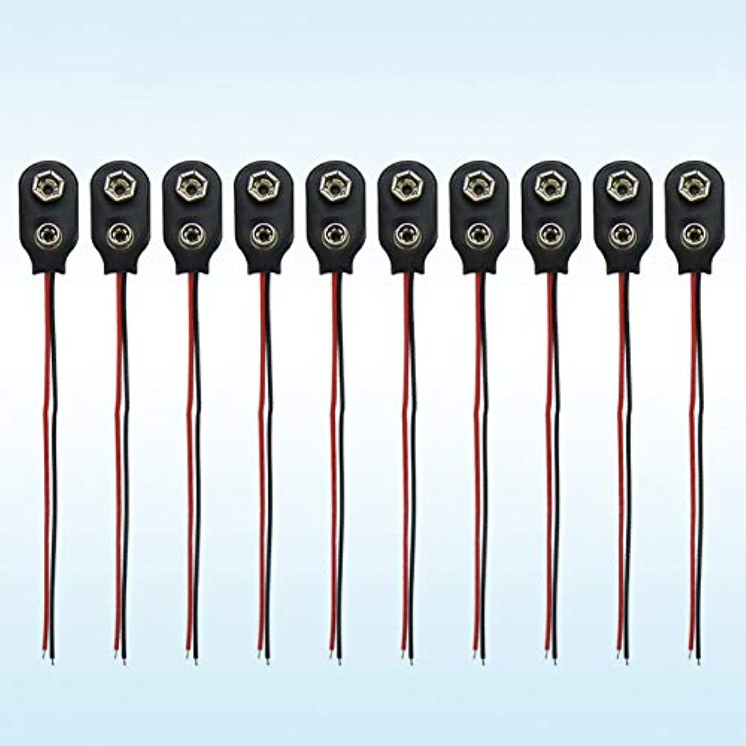 Electronics Clearance Sale PP3 MN1604 9V 9volt Battery Holder Clip Snap On Connector Cable Lead - 10 Pieces