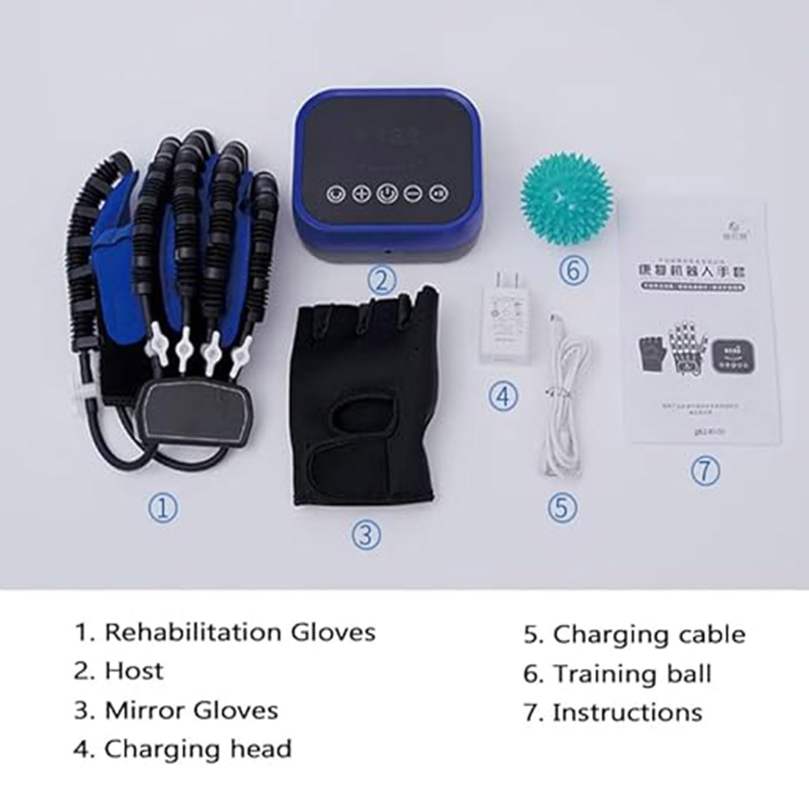 Dispositivo Recuperación Función Mano,Guante de Robot de Rehabilitación,Equipo Recuperación Mano,Artritis y Accidentes Cerebrovasculares,para Pacientes con Parálisis Cerebral(Size:l,Color:izquierda)