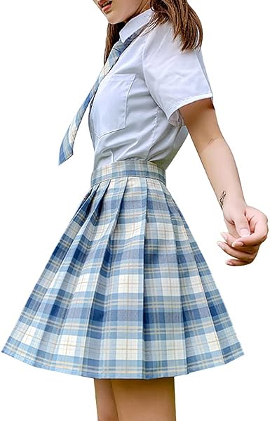 Women's Pleated Midi Skirt High Waist 