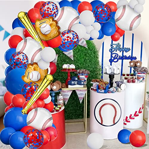 AobkDeco Baseball Balloon Garland Arch Kit Baseball Party Decorations with 113pcs Red White Blue Confetti Latex Balloons Baseball Foil Balloons for Baseball Theme Birthday Party Supplies Baby Shower AobkDeco Baseball Balloon Garland Arch Kit Baseball Party Decorations with 113pcs Red White Blue Confetti Latex Balloons Baseball Foil Balloons for Baseball Theme Birthday Party Supplies Baby Shower