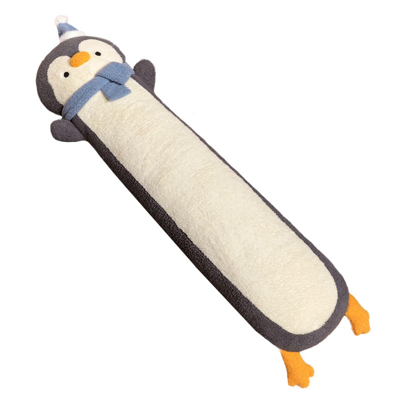 Langer Pinguin Plüsch Kissen,Seitenschläfer Kuscheltier,Plüsch Pinguin Kuscheltier Kissen,Cartoon Weiches Nackenkissen Puppen, Niedliche Schlafkissen Geschenke Für Kinder (120cm,Grau)