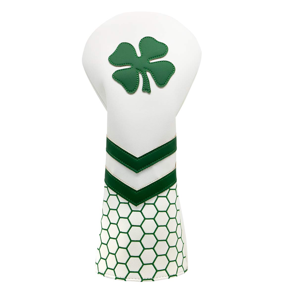 Lucky Clover Golf Wood Club Headcover Club Head Cover Protective - 4 Selections - Golf Driver Headcover/ Fairway Woods Cover/ Hybrid Rescue Headcover Exchangeable