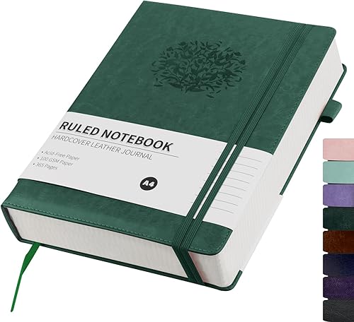 Miniatura 21 de Cuaderno de papel cuadriculado de 8.5 x 11 pulgadas, tapa dura de cuero para mujer, diario gráfico A4 de 365 páginas, cuaderno gráfico rosa