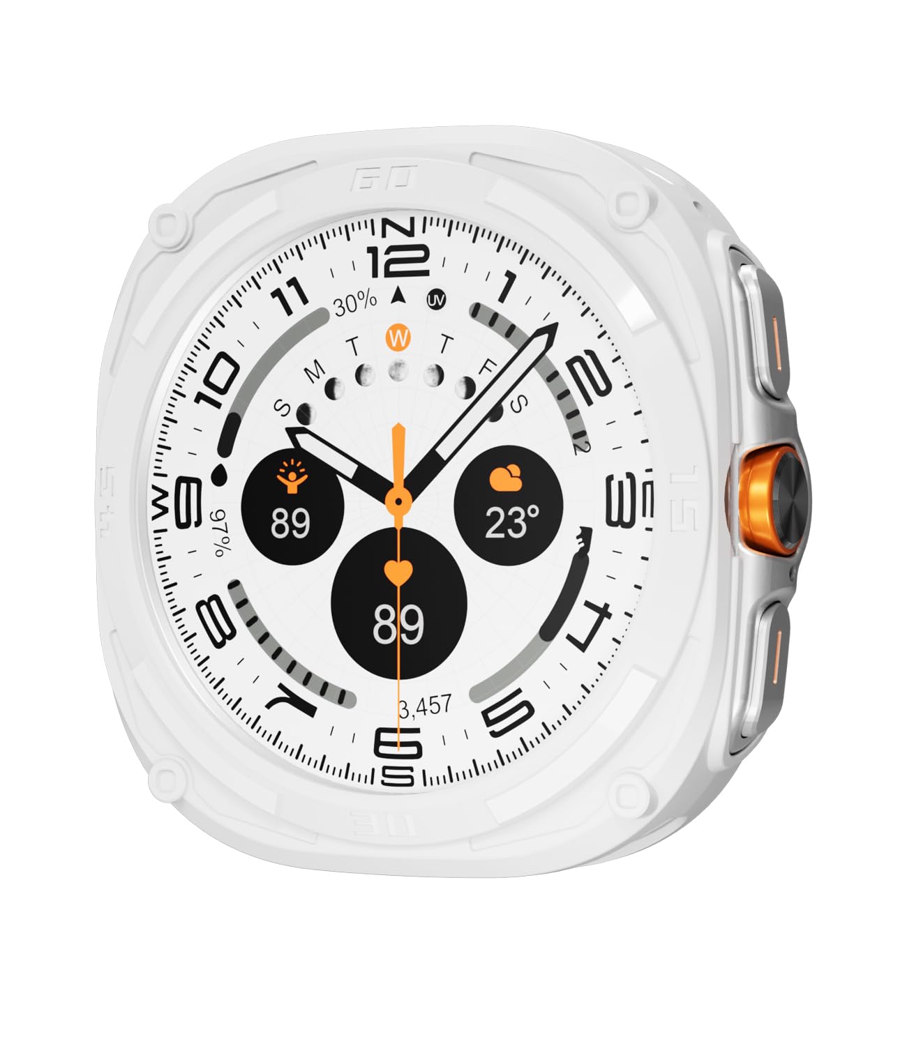 Protective Case for Samsung Galaxy Watch Ultra 47mm White | Only for 2025&2024 Ultra 47mm Soft and Flexible TPU Thin Anti Collision Bumper [No Screen Protector]-picture-25