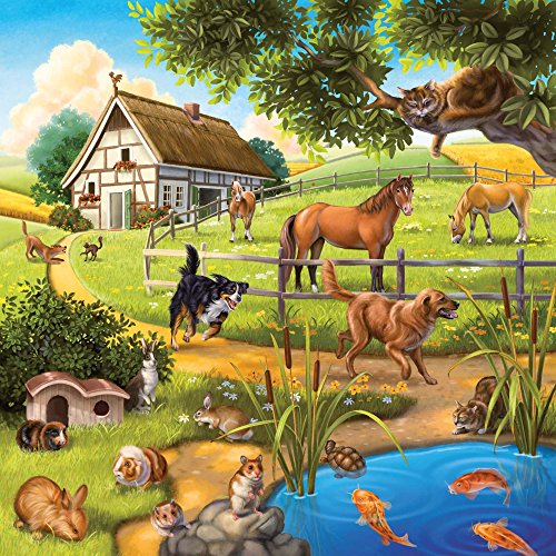 Ravensburger Kinderpuzzle - 09265 Wald-/Zoo-/Haustiere - Puzzle für Kinder ab 5 Jahren, mit 3x49 Teilen – Bild 3